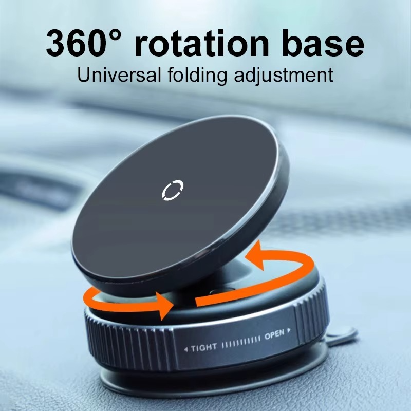 Solid Stand - 360° Magnetic Car Phone Holder With Strong Suction Base